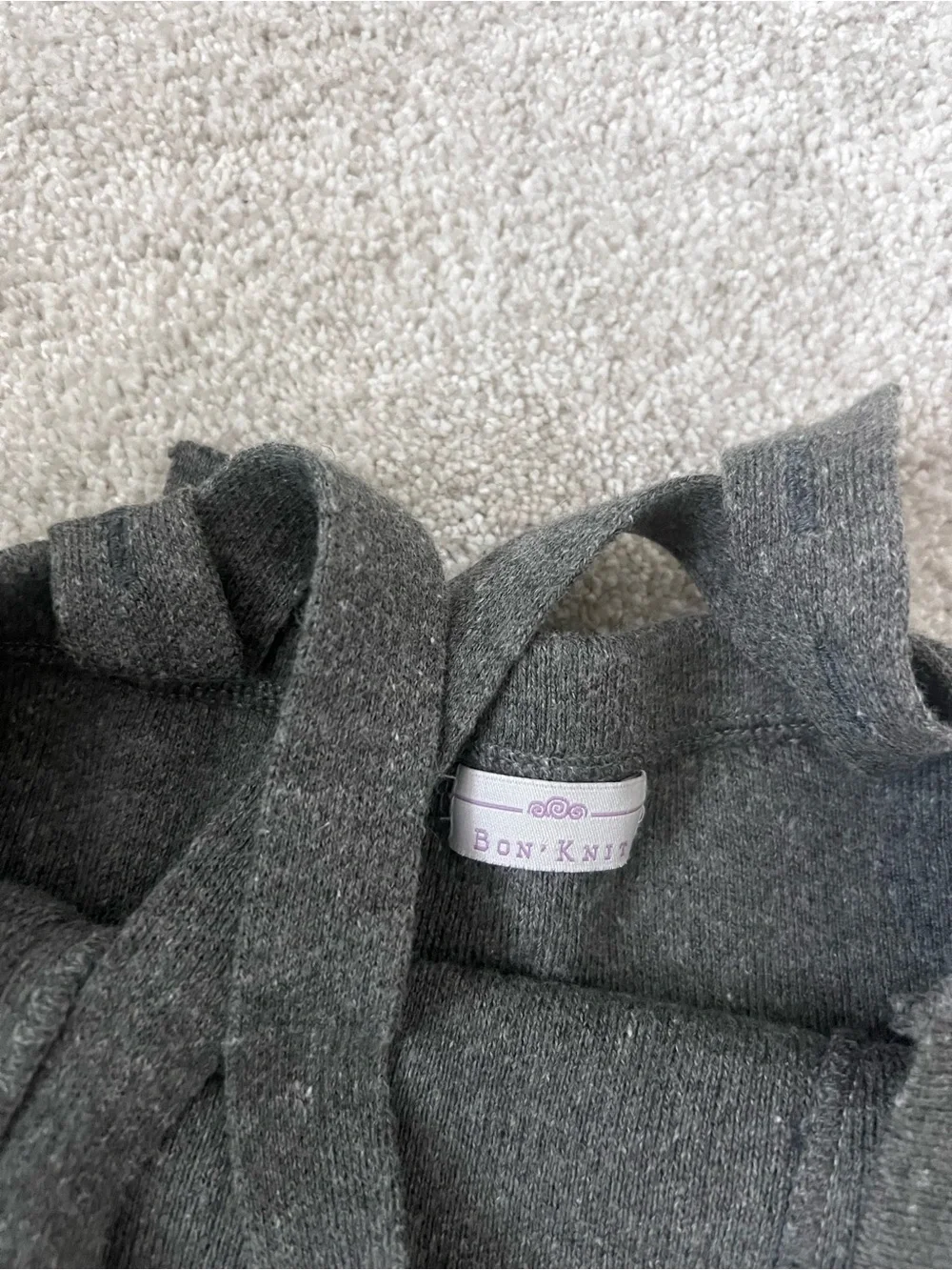 Children's Charcoal Knit Button-Front Overalls - Unbranded